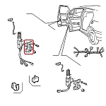 Alfa 33 Front/Rear Door Electromagnetic Lock Actuator Bracket