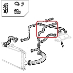 Alfa 33/Alfasud/Sprint Coolant Expansion Tank "T" to Heater Left Hose