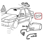 Alfa Romeo SZ/RZ/Alfa 164 Series 1 Electric Mirror Adjustment Switch