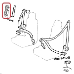 Alfa 164 Series 1/USA MY91 Front Seat Belt Height Adjustment Mechanism