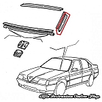Alfa 164 Front Windscreen Side Rubber Seal/Trim