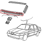 Alfa 164 Series 1/USA MY 91 Models Windscreen Lower Rubber/Plastic Trim