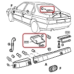 Alfa 164 All Models Center High Mount Stop Light