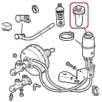 Alfa 164 USA MY91-93 Brake Fluid Tank Cap/Level Sensor