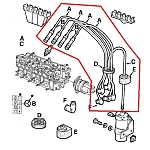 Alfa 164 2.0 TS Spark Plug Wires/Ignition Cables Set (Series 1)