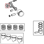 Alfa 33/145/146 1.7 16V Conrod Bearings Set (+0.25 mm Oversize)