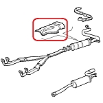 Alfa 33 905/907 Series Catalyst/Middle Box Heat Shield (on floor)
