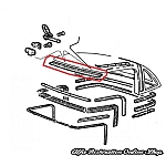 Alfa Spider 115 Series Hard Top Horizontal Seal (Windscreen Top)