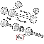 Alfa 75/Milano/SZ/RZ Rear Hub/Wheel Stud