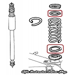 Alfa 75/Milano Rear Suspension Spring Upper/Lower Metal Mount/Ring