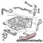 Alfa 75/Milano/S.Z./R.Z. Engine Compartment Lower Left Chassis Rail