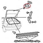 Alfa 33 905 Series/Alfa 75/Milano/SZ/RZ Boot/Trunk Locking Mechanism Catch Bracket