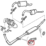 Alfa 75 2.0/2.4 TD Exhaust Bracket Clamp