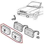 Alfa 33 905 Series/Sprint Fog Light Covers Set