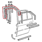 Alfa 33 905/907 Series Rear Left Door Window Slider Velvet