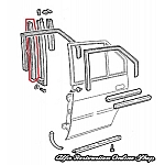 Alfa 33 905/907 Series Rear Left/Right Door Window Slider Velvet