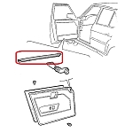 Alfa 33 1984-1994 Front Left Door Horizontal Window Seal (Interior Side)