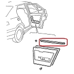 Alfa 33 907 Series Rear Right Door Horizontal Window Velour/Trim (Interior Side)