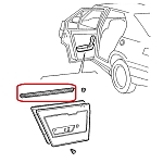 Alfa 33 907 Series Rear Left Door Horizontal Window Velour/Trim (Interior Side)