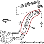 Alfa 33 907 Series Carbureted Models Fuel Filler Tube
