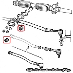 Alfa 33 907 Series Power Assisted Steering Bar Bushes Set