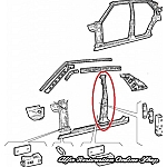 Alfa 75/Milano Left Side B Pillar Post