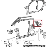 Alfa 75/Milano Rear Left Wing Inner Joining Element