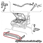 Alfa 75/Milano Windscreen Wiper Grille Rubber Seal (LHD)