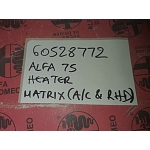 Alfa 75 All Models Heater Matrix/Core (with AC/RHD)