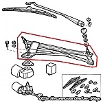 Alfa 75/Milano Windscreen Wiper System Assembly (LHD)