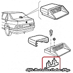 Alfa 75/Milano USA Models Center High Mount Stop Light Brackets (3rd Stop)