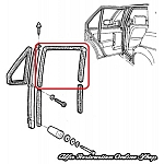 Alfa 75/Milano Rear Left Door Window Slider Velvet