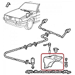 Alfa 75/Milano Windscreen Washer Fluid Tank (with Headlight Washers)