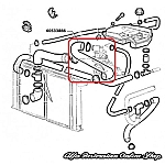Alfa 75/Milano/SZ/RZ 2.0 TD/2.4 TD, 2.5/3.0 V6 Upper Radiator Hose