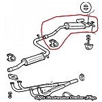 Alfa 33/Alfasud/Sprint Exhaust Rear Box/Silencer 1.5/1.7 Carbureted Engines
