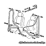 Alfa 33 907 Series Front Seat Belts (Height Adjustable)