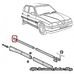 Alfa 33 907 Series 1.7 16V Rear Wing Trims Set (Left and Right)