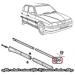 Alfa 33 907 Series 1.7 16V Front Wing Trims Set (Left and Right)