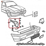 Alfa 33 907 Series Front Bumper Bracket - Right