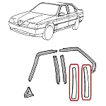 Alfa 164 Front/Rear Doors Black Stickers/Adhesive Set