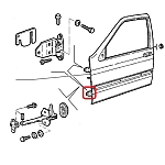 Alfa 164 Front/Rear Left Door Lower Hinge