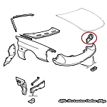 Spider Series 4 (1990 - 1993) EU/USA Left Headlight Support Ring
