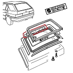 Alfa 33 907 Series SportWagon Boot Lid Top Adhesive