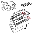 Alfa 33 907 Series SportWagon Boot Lid Right Side Adhesive