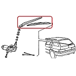 Alfa 33 907 Series SportWagon Rear Windscreen Wiper Blade & Cover
