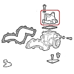 Alfa 155/GTV/Spider 2.5/2.0 TB/3.0 V6 12V Water Pump Top Cover/Union