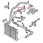 Alfa 164 Series 1/USA MY 91 3.0 V6 12V Water Pump to Alloy Pipe Hose