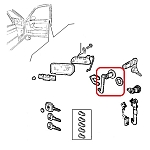 Alfa 164 Front Right Door Lock Cylinder
