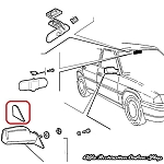 Alfa 33 907 Series Right Door Mirror Blanking Cover