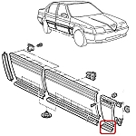 Alfa 164 Front Right Wing Plastic Shield/Trim Seal